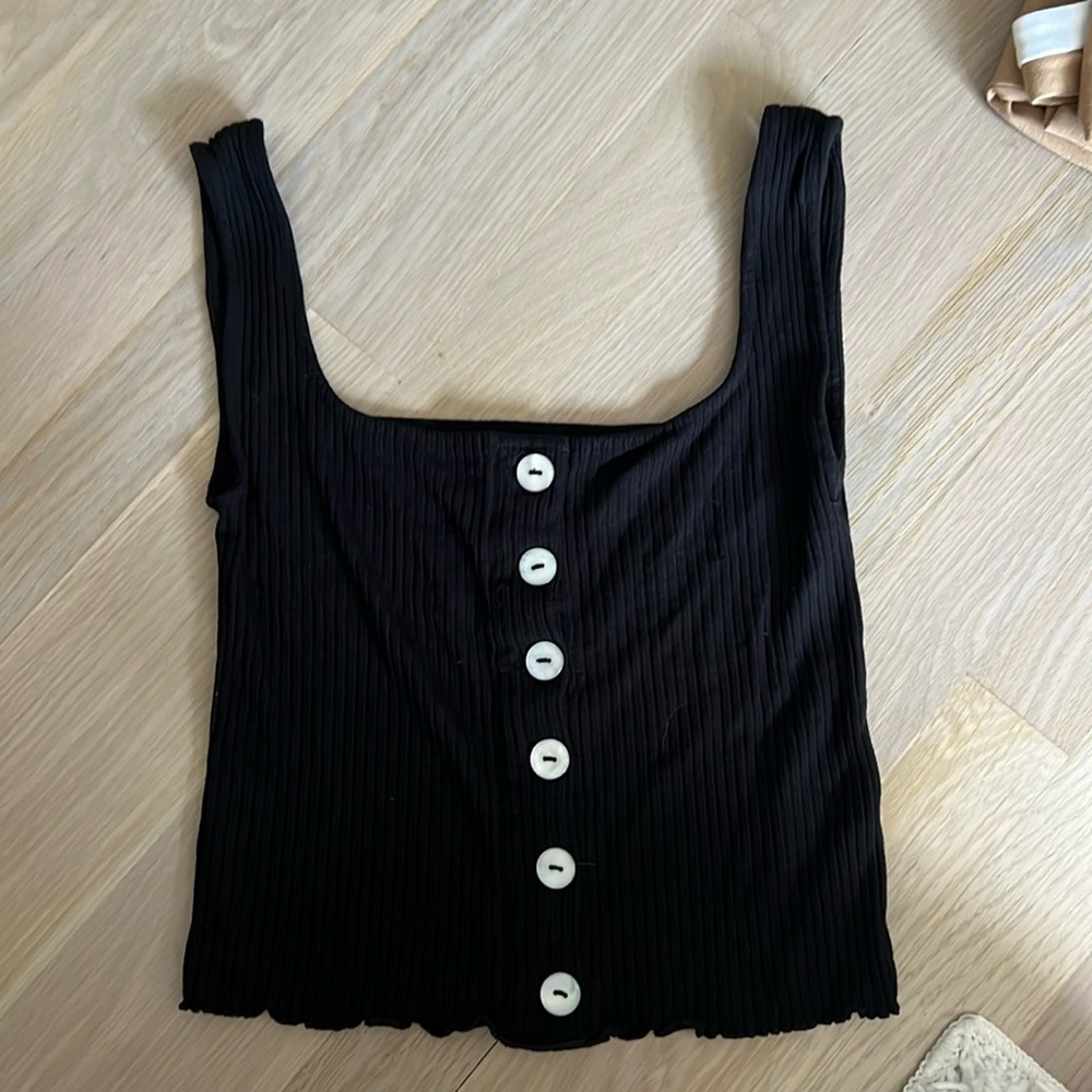 Commune Black Crop Top